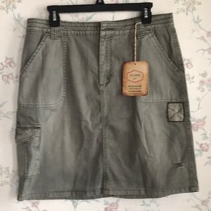 Red Jeans Club NYC safari skirt Sz XL